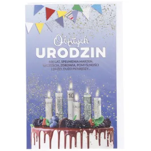 Kartka składana Art Nuvo urodzinowy 130mm x 205mm (5902973353341)