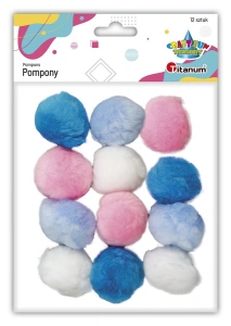 Pompony Titanum Craft-Fun Series akrylowe mix 12 szt (20TH1020-7)