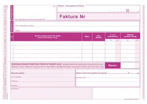 Druk offsetowy Michalczyk i Prokop Faktura dla podatników zwolnionych z podatku VAT A5 80k. (203-3E)