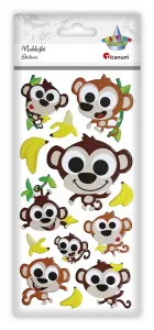 Naklejka (nalepka) Titanum Craft-Fun Series Małpki wypukłe miękkie (SWP-2413)