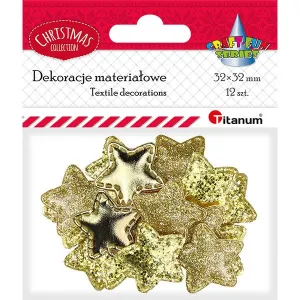 Ozdoba materiałowa Craft-Fun Series Złote gwiazki Titanum (BJ25042703)
