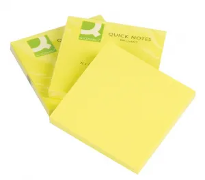 Notes samoprzylepny Q-Connect żółte 80k 76mm x 76mm (KF10514)
