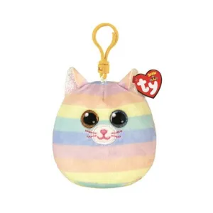 Brelok Ty Squishy Beanies tęczowy kot (TY39561)