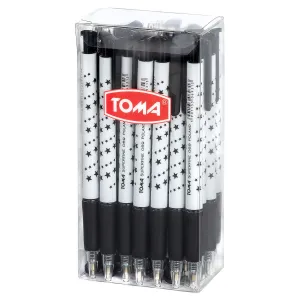Długopis Toma czarny gwiazdki (TO-069 3 2)