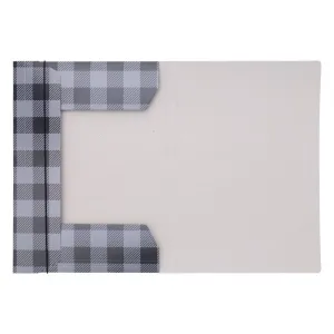 Teczka kartonowa na gumkę w kratę A4 mix 320g Office Products (21191341-99)