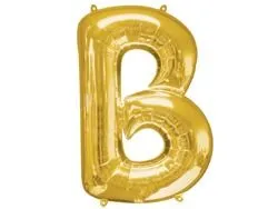 Balon foliowy Amscan balon mini literka b złota (3301401)