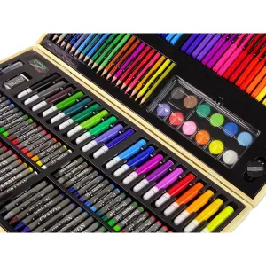 Zestaw kreatywny dla dzieci Zestaw Artystyczny Do Malowania Drewniana Walizka 180 Elementów Lean (14743)