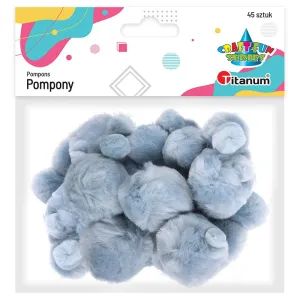 Pompony Craft-Fun Series szary jasny 45 szt Titanum (16073D)