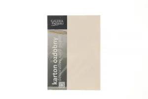 Papier ozdobny (wizytówkowy) ryps kremowy A4 kremowy 180g Galeria Papieru (201822)