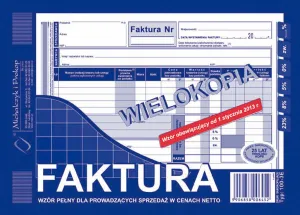 Druk samokopiujący A5 Faktura VAT netto pełna 80k. Michalczyk i Prokop (100-3E)