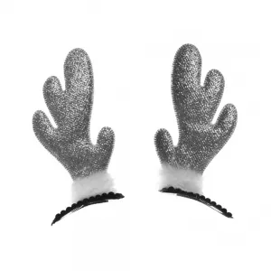 Spinka Arpex 2szt. rogi renifera srebrne (SM5540SRE-7956)