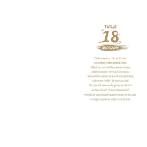 Kartka składana malowane Ab Card (ab cyferki)