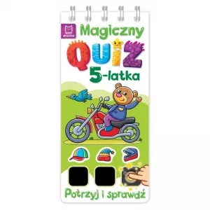 Książeczka edukacyjna Aksjomat Magiczny quiz 5-latka. Potrzyj i sprawdź!