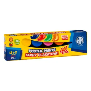 Farby plakatowe kolor: mix 20ml 12 kolor. Astra (301123045)