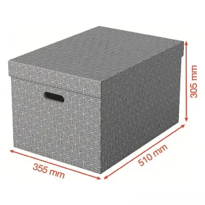 Pudło archiwizacyjne Esselte Home rozm. L - szare 355mm x 510mm x 305mm (628287)