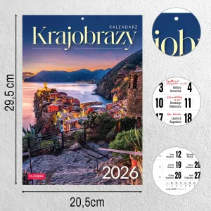 Kalendarz ścienny A4 KRAJOBRAZY A4 x 300mm Press (5904830713435)