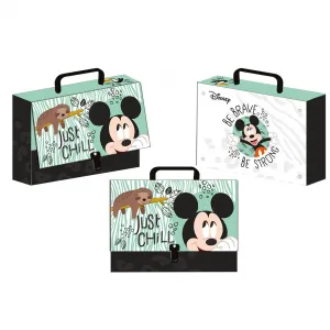 Teczka z szerokim grzbietem na klips Beniamin Mickey Mouse A4 kolor: biała (610271)
