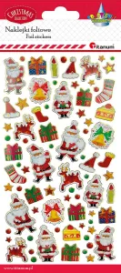 Naklejka (nalepka) Craft-Fun Series foliowa Mikołaje, renifery, prezenty, skarpety Titanum (25CY0424-20)