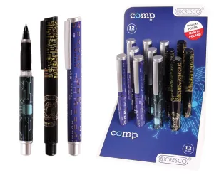 Pióro kulkowe na naboje GO PEN b&W 5907464220065 wkład niebieskie Cresco (201001-G)