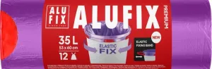 Worki na śmieci Elastic fix kolor: fioletowy 35L 12 szt Alufix (BS-AX-003134)