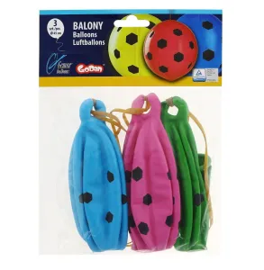 Balon gumowy Godan PREMIUM PIŁKA NOŻNA 3 szt mix 45mm 18cal (GB/PG07)