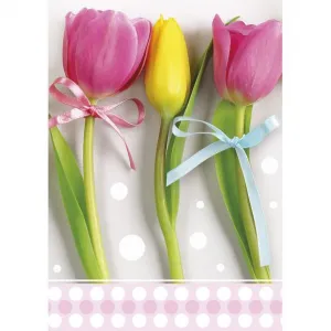 Bileciki do upominków, prezentów, kwiatów Pol-Mak 55 x 77 mm mix wzorów