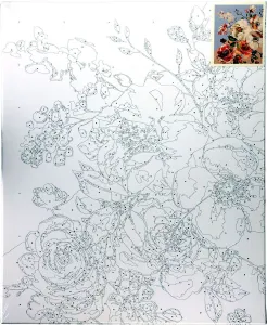 Zestaw kreatywny Malowanie po numerach 40x50cm Kwiaty Flamingo Line (FSY195)