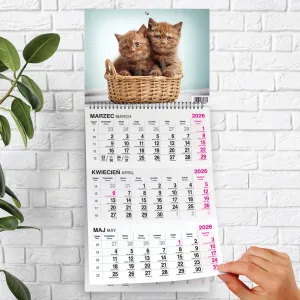 Kalendarz ścienny KOT 310mm x 790mm Press