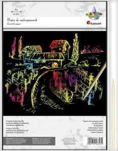 Papier do scrapbookingu Craft-Fun Series Papier do wydrapywanek A4 czarny Titanum (5903714533534)