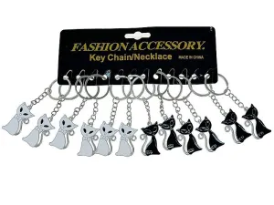 Brelok metalowy kot, karta 12szt. Adar (603752)