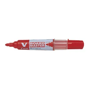 Marker suchościeralny V Board Master wkład czerwony 2,3mm okrągła końcówka Pilot (WBMA-VBM-M-R-BG)