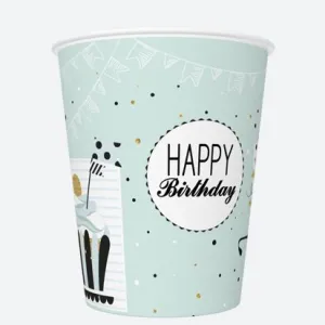 Kubek jednorazowy daisy papier 250ml Pol-mak (01)