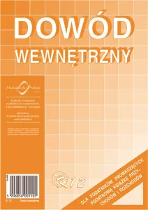 Druk offsetowy A5 Dowód wewnętrzny A5 40k. Michalczyk i Prokop (K-12)
