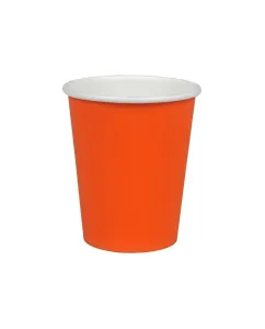 Kubek jednorazowy pomarańczowy papierowy papier 250ml (nd) (132664)
