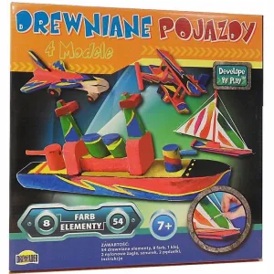 Zestaw kreatywny do składania Dromader drewniane pojazdy (130-02377)