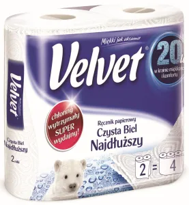 Ręcznik rolka Czysta Biel Najdłuższy kolor: biały Velvet