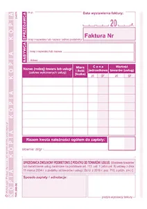 Druk offsetowy A6 Faktura VAT 80k. Michalczyk i Prokop (205-5E)