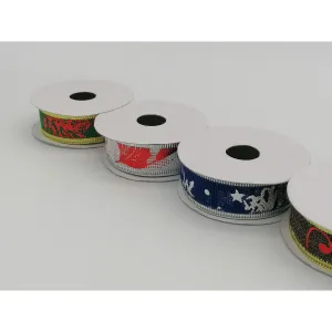 Wstążka One Dollar świąteczna mix mix 25mm (366817)