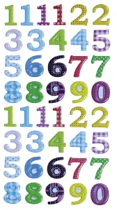 Naklejka (nalepka) Titanum Craft-Fun Series Cyfry wypukłe (JN-U013)