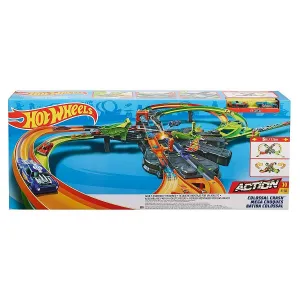 Tor wyścigowy Hot Wheels kolosalna kraksa wielki zestaw (GFH87)