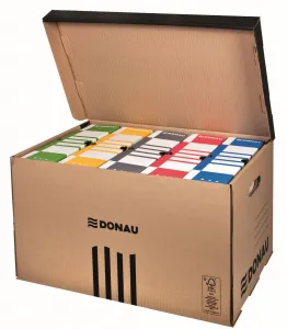 Pudło archiwizacyjne Donau A4 - brązowy 558mm x 370mm x 315mm (7665301FSC-02)