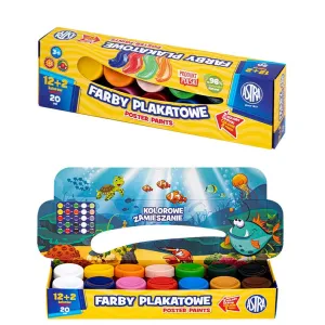 Farby plakatowe kolor: mix 20ml 12 kolor. Astra (301123045)