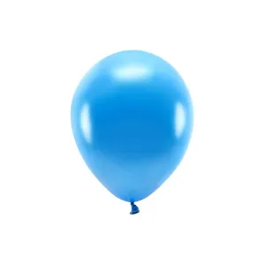 Balon gumowy Metalizowane Eco Balloons niebieska 260mm Partydeco (ECO26M-001)