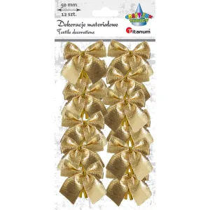 Ozdoba materiałowa Craft-Fun Series kokardy złote Titanum (19YH30-2)