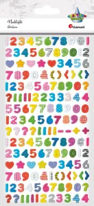 Naklejka (nalepka) Titanum Craft-Fun Series wypukła cyfry, znaki (JN-D20)