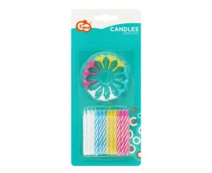 Świeczka urodzinowa 4 kolory spiralne, 6 cm, 24/12 szt. Godan (PF-SUSD)