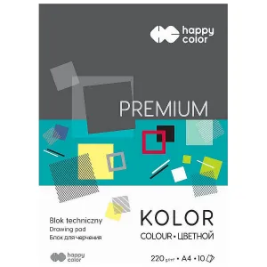 Blok techniczny Premium A4 kolorowy 220g 10k [mm:] 210x297 Happy Color