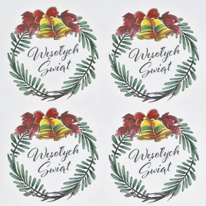 Naklejka (nalepka) Craft-Fun Series Naklejki papierowe-plakietka wesołych świąt Titanum (24XQ0524-2)