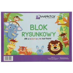 Blok rysunkowy Wektor kolor A4 mix 80g 20k