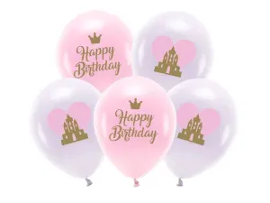 Balon gumowy Eco 33 cm, Happy Birthday mix 330mm Partydeco (ECO33P-205-000-5)